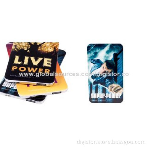 Print Powerbanks with 4,000mAh Capacity, Small Size, Portable, Digital Printing